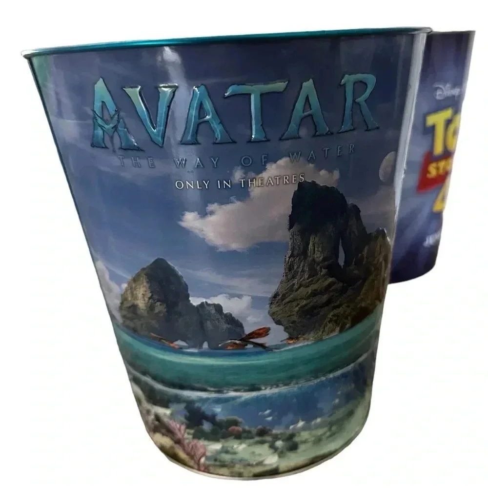 Disney Avatar The Way of Water Pixar Toy Story 4 AMC Theaters Tin Popcorn Bucket